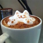 Mousse de café en forme de chat